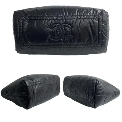Pre-owned Chanel Black Nylon Handbag Tote Bag ()