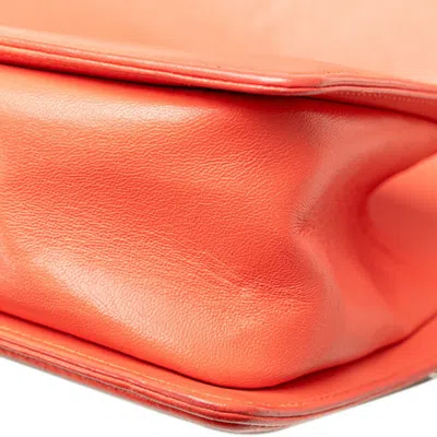 Pre-owned Chanel Boy  Multi-color Orange Tweed Leather Shoulder Bag ()
