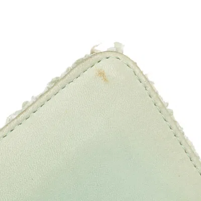 Pre-owned Chanel Matelasse Green Tweed Leather Shoulder Bag ()
