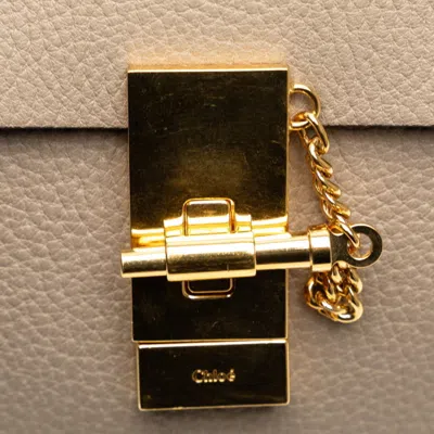 Pre-owned Chloé Beige Gold Leather Shoulder Bag ()