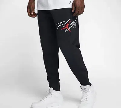 Air Jordan Air Alphabet Printing Knit Fleece Sports Long Pants Black