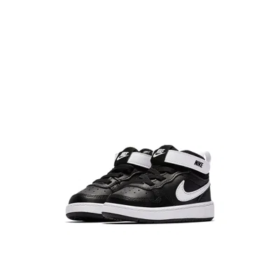 Nike (td)  Court Borough Mid 2 'black White'