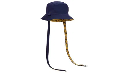 Gucci Gg Reversible Bucket Hat 'yellow Blue'