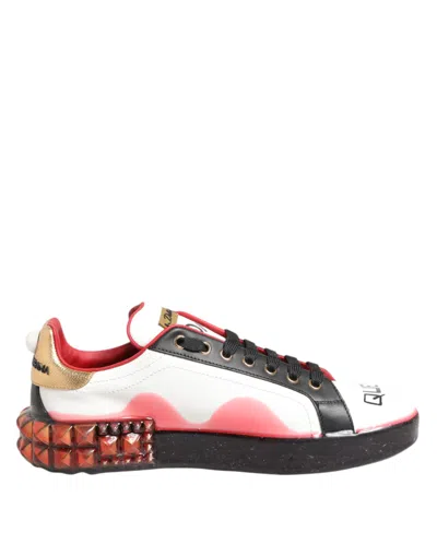 Pre-owned Dolce & Gabbana Multicolor Portofino Low Top Sneakers Women's Shoes ()
