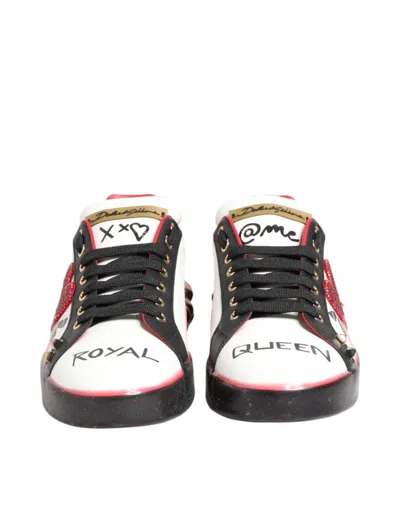 Pre-owned Dolce & Gabbana Multicolor Portofino Low Top Sneakers Women's Shoes ()