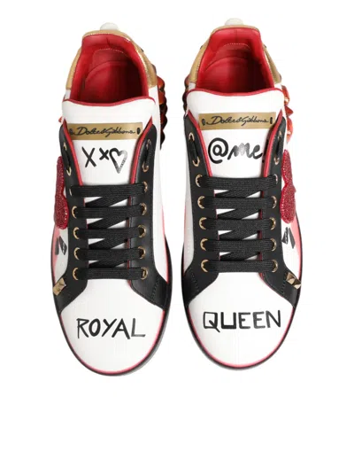 Pre-owned Dolce & Gabbana Multicolor Portofino Low Top Sneakers Women's Shoes ()