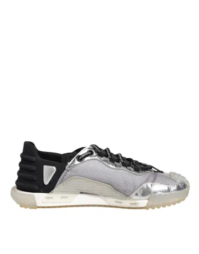 Pre-owned Dolce & Gabbana Multicolor Silver Logo Low Top Ns1 Sneakers Men's Shoes ()