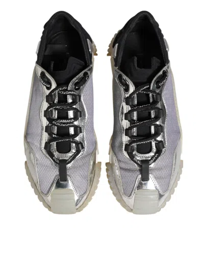 Pre-owned Dolce & Gabbana Multicolor Silver Logo Low Top Ns1 Sneakers Men's Shoes ()