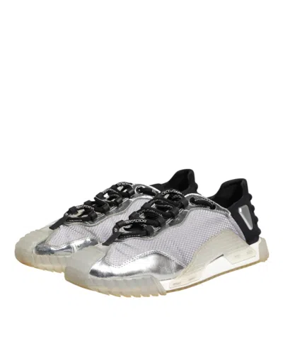 Pre-owned Dolce & Gabbana Multicolor Silver Logo Low Top Ns1 Sneakers Men's Shoes ()