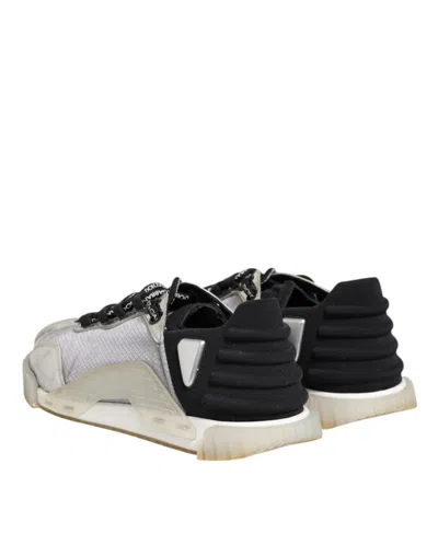 Pre-owned Dolce & Gabbana Multicolor Silver Logo Low Top Ns1 Sneakers Men's Shoes ()