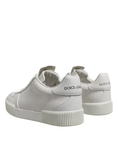Pre-owned Dolce & Gabbana White Miami Leather Low Top Sneakers Men Men's Shoes ()