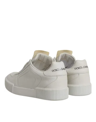 Pre-owned Dolce & Gabbana White Miami Leather Low Top Sneakers Women's Shoes ()
