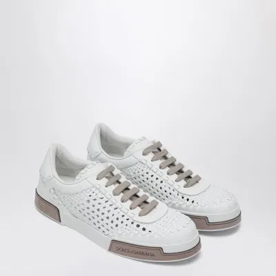 Dolce & Gabbana Men Mesh Panel Sneakers In White