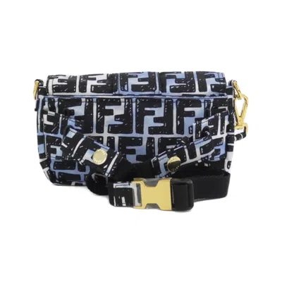 Pre-owned Fendi Baguette Black Nylon Shoulder Bag ()