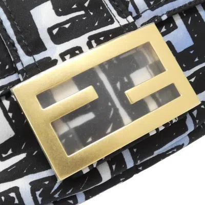 Pre-owned Fendi Baguette Black Nylon Shoulder Bag ()
