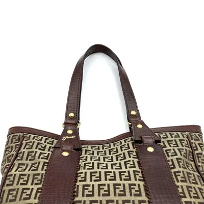 Pre-owned Fendi Brown Canvas Shoulder Bag Tote Bag ()