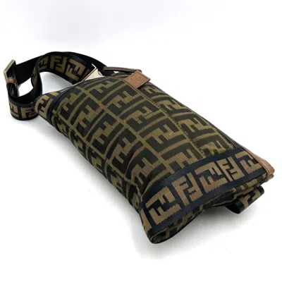 Pre-owned Fendi Brown Nylon Canvas Fanny Pack Shoulder Bag ()