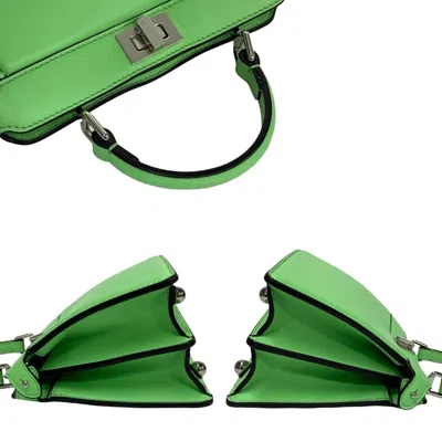 Pre-owned Fendi Green Leather Handbag Shoulder Bag ()