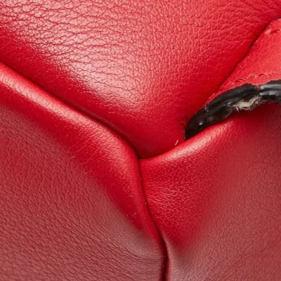 Pre-owned Fendi Red Color Leather Backpack ()