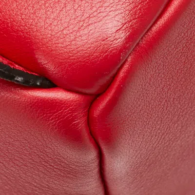 Pre-owned Fendi Red Color Leather Backpack ()
