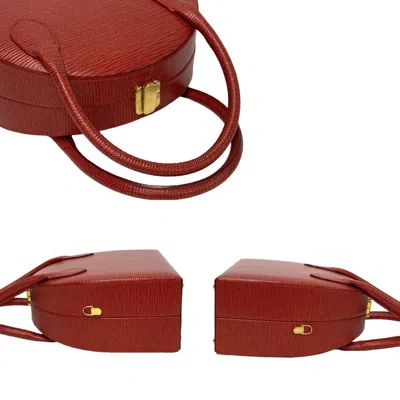 Pre-owned Fendi Red Color Leather Handbag Shoulder Bag Tote Bag ()