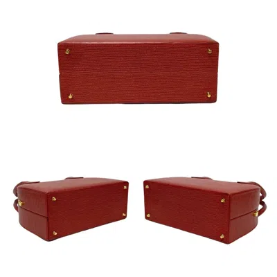 Pre-owned Fendi Red Color Leather Handbag Shoulder Bag Tote Bag ()