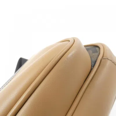 Pre-owned Fendi Sand Coated Canvas Leather Shoulder Bag ()