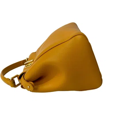 Pre-owned Fendi Yellow Leather Handbag Shoulder Bag ()