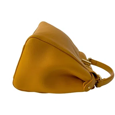 Pre-owned Fendi Yellow Leather Handbag Shoulder Bag ()