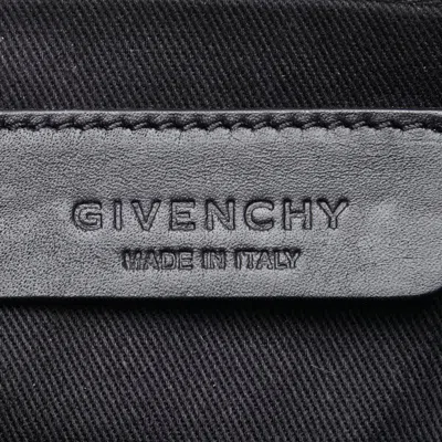 Pre-owned Givenchy Black White Leather Clutch Bag ()