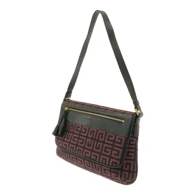 Pre-owned Givenchy Red Color Canvas Leather Shoulder Bag ()