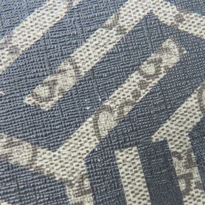 Pre-owned Gucci Beige Black Gg Supreme Long Wallet (bi-fold) () In Multi