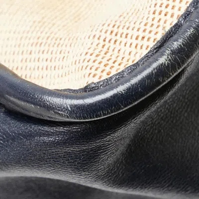Pre-owned Gucci Beige Navy Canvas Leather Tote Bag ()
