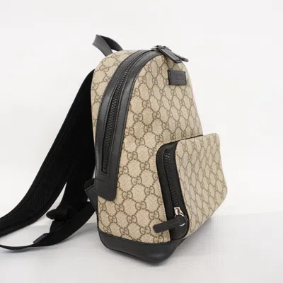 Pre-owned Gucci Black Brown Pvc Backpack ()