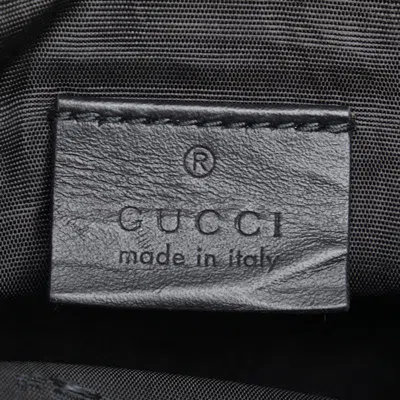 Pre-owned Gucci Black Brown Suede Leather Shoulder Bag ()