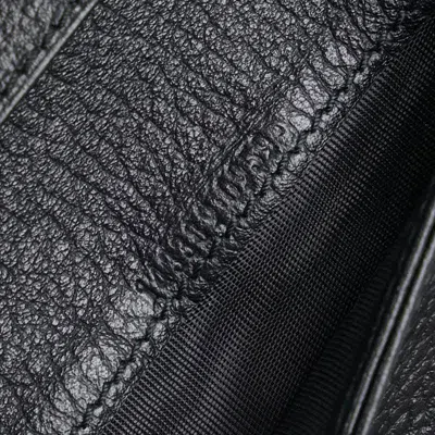 Pre-owned Gucci Black Canvas Leather Long Wallet (bi-fold) ()