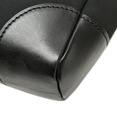 Pre-owned Gucci Black Canvas Leather Shoulder Bag ()