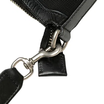 Pre-owned Gucci Black Canvas Leather Shoulder Bag Tote Bag ()