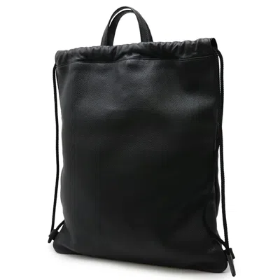Pre-owned Gucci Black Green Red Color Leather Backpack ()