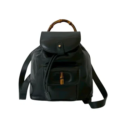 Pre-owned Gucci Black Leather Backpack ()
