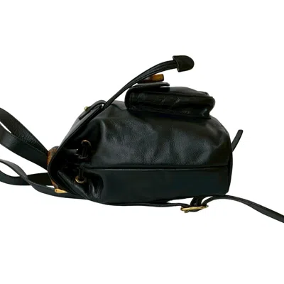 Pre-owned Gucci Black Leather Backpack ()