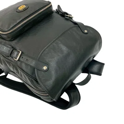 Pre-owned Gucci Black Leather Backpack ()