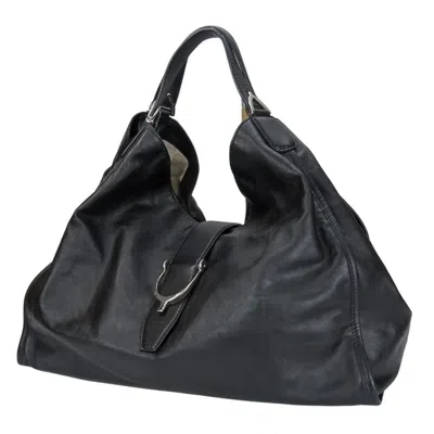 Pre-owned Gucci Black Leather Tote Bag ()