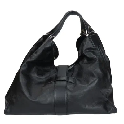 Pre-owned Gucci Black Leather Tote Bag ()