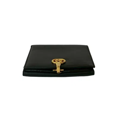 Pre-owned Gucci Black Leather Wallet (bi-fold) ()