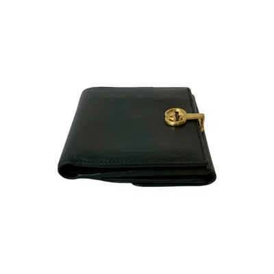 Pre-owned Gucci Black Leather Wallet (bi-fold) ()
