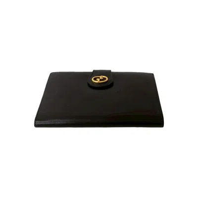 Pre-owned Gucci Black Leather Wallet (bi-fold) ()