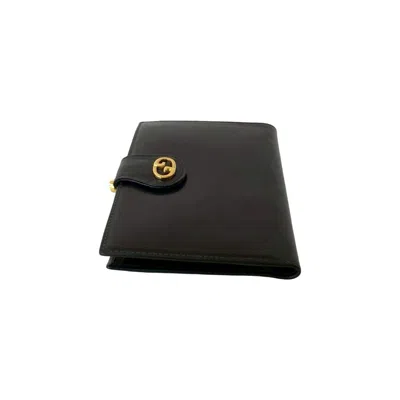 Pre-owned Gucci Black Leather Wallet (bi-fold) ()