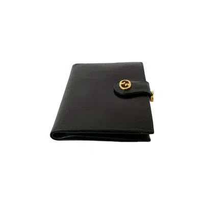 Pre-owned Gucci Black Leather Wallet (bi-fold) ()
