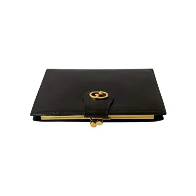 Pre-owned Gucci Black Leather Wallet (bi-fold) ()